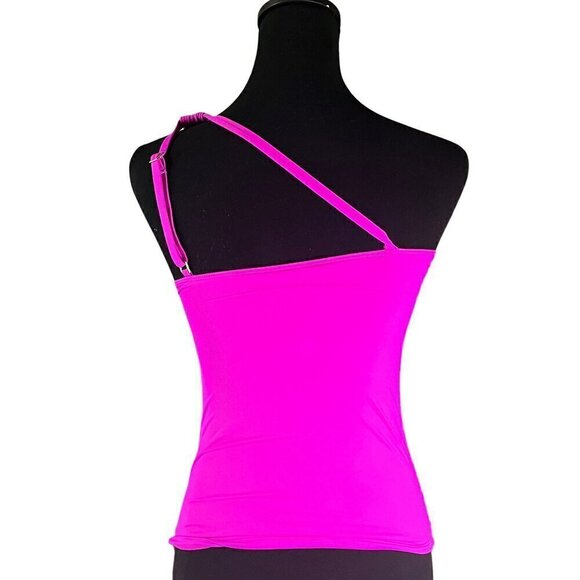 La Blanca Island Goddess One-Shoulder Keyhole Tankini Top, Size 4 - Picture 2 of 7